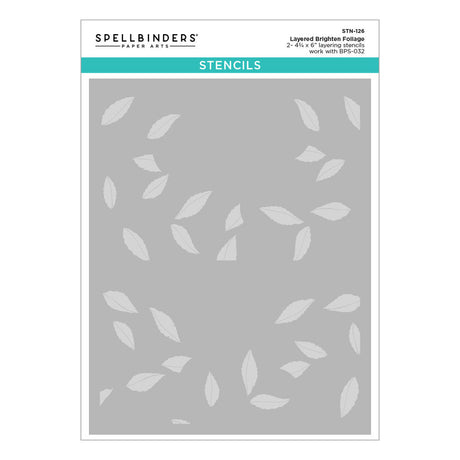 Spellbinders Brighten Foliage Press Plates + Free Gift Stencil - BetterPress Society May 2026