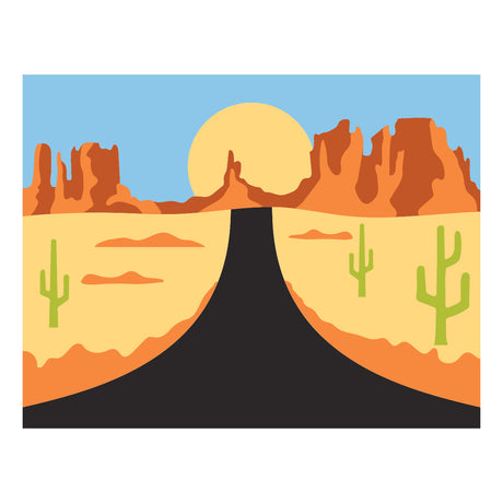 Spellbinders Highway Horizons - Desert Layered Stencils by Mindy Eggen