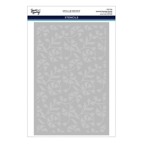 Spellbinders Flowing Florals Layered Stencils by Simon Hurley