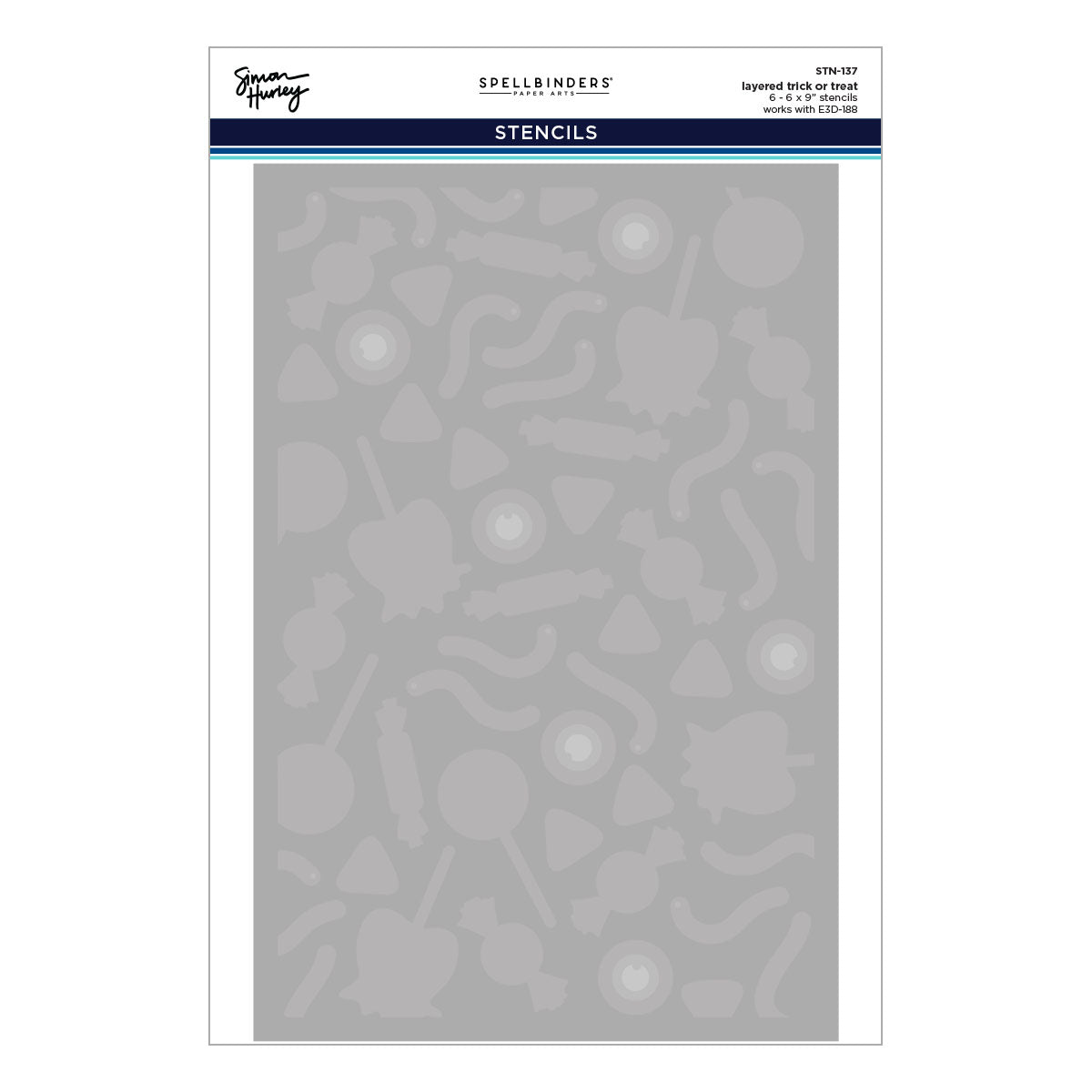 Spellbinders Trick or Treat 3D Embossing Folder & Stencil Bundle by Simon Hurley