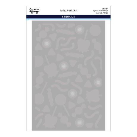 Spellbinders Trick or Treat 3D Embossing Folder & Stencil Bundle by Simon Hurley