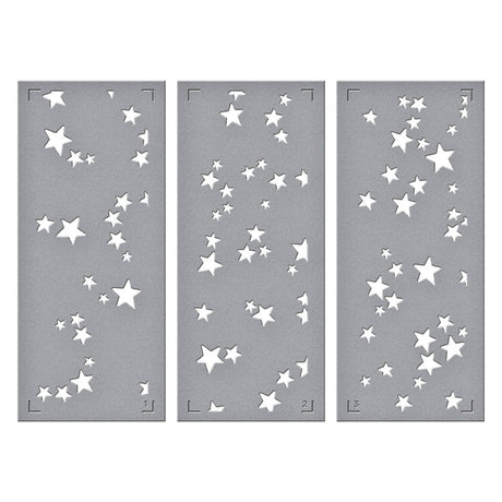 Spellbinders Starry Night 3D Emboss & Cut Folder and Stencil Bundle from the Simon's Space Adventure Collection by Simon Hurley