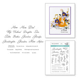Spellbinders Family Musical Mix Greetings Clear Stamp Set from the Bibi's Musical Notes Collection by Bibi Cameron