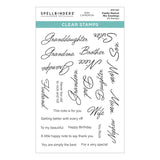 Spellbinders Family Musical Mix Greetings Clear Stamp Set from the Bibi's Musical Notes Collection by Bibi Cameron