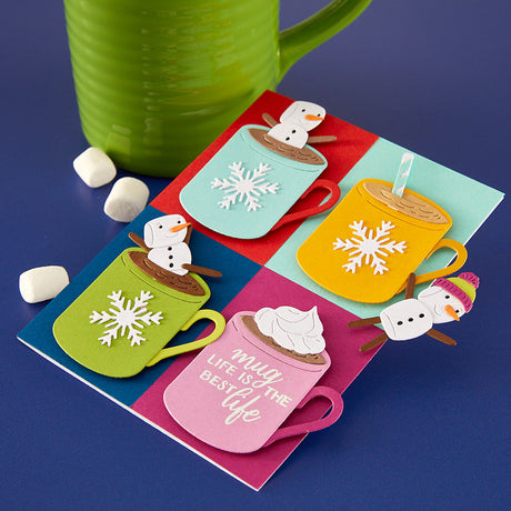 Spellbinders Mugs and Kisses Sentiments Clear Stamp Set - STP-260