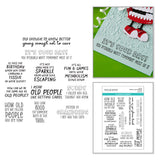 Spellbinders Birthday Laughs Sentiments Clear Stamp Set