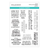 Spellbinders Birthday Laughs Sentiments Clear Stamp Set