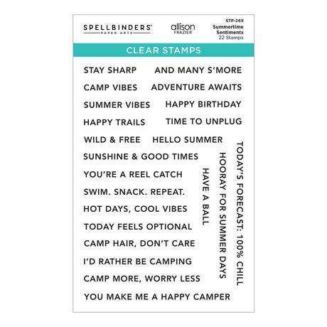 Spellbinders Summertime Sentiments Clear Stamp Set