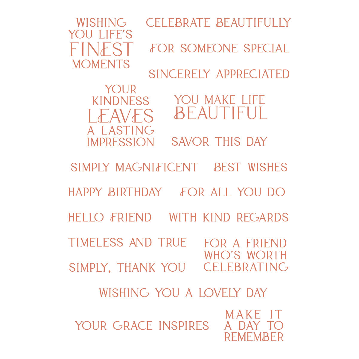 Spellbinders Lasting Impressions Clear Stamp Set