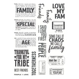 Spellbinders Family & Friends Clear Stamp Set by Esther Glas
