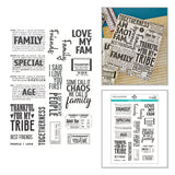Spellbinders Family & Friends Clear Stamp Set by Esther Glas