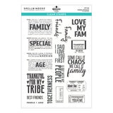 Spellbinders Family & Friends Clear Stamp Set by Esther Glas
