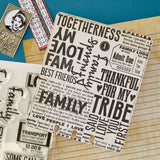 Spellbinders Family & Friends Clear Stamp Set by Esther Glas
