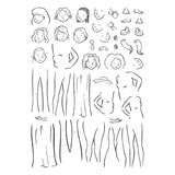 Spellbinders Illustrated Lady Clear Stamp Set by Josh Griffiths Studio