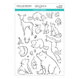 Spellbinders Wild Friends Clear Stamp Set by Josh Griffiths Studio