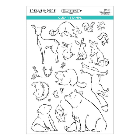 Spellbinders Wild Friends Clear Stamp Set by Josh Griffiths Studio