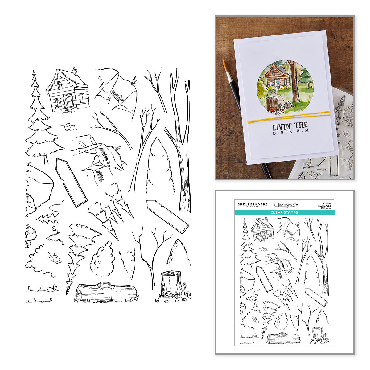 Spellbinders Into the Wild Clear Stamp Set by Josh Griffiths Studio