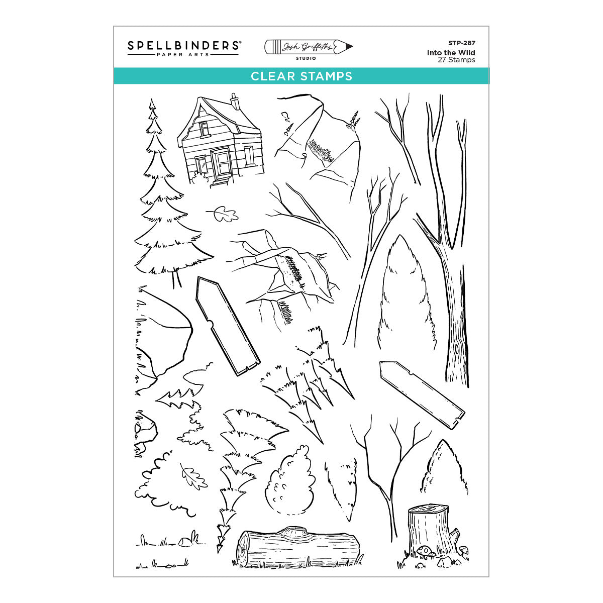 Spellbinders Into the Wild Clear Stamp Set by Josh Griffiths Studio