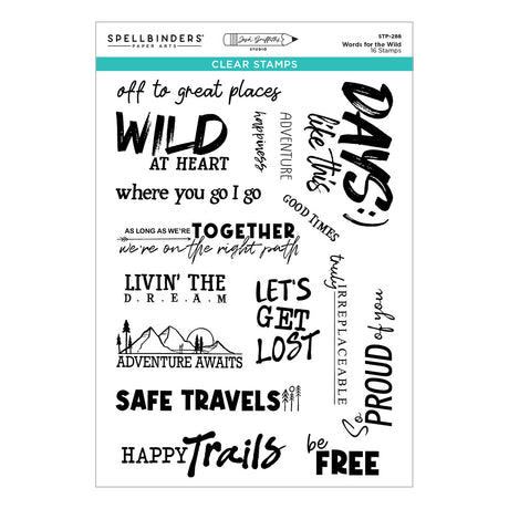 Spellbinders Words for the Wild Clear Stamp Set by Josh Griffiths Studio