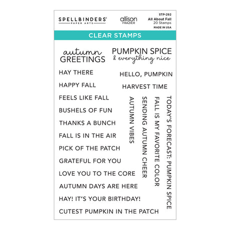 Spellbinders All About Fall Clear Stamp Set by Allison Frazier