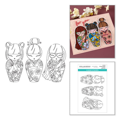 Spellbinders Spring in Kyoto Clear Stamp Set by Alex Syberia