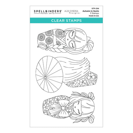 Spellbinders Autumn in Kyoto Clear Stamp Set by Alex Syberia