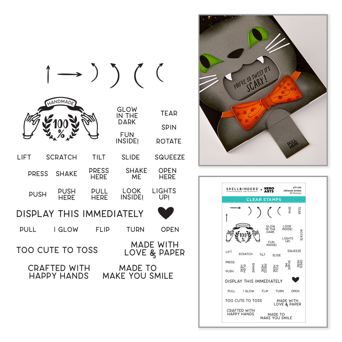 Spellbinders Ultimate Action Clear Stamp Set