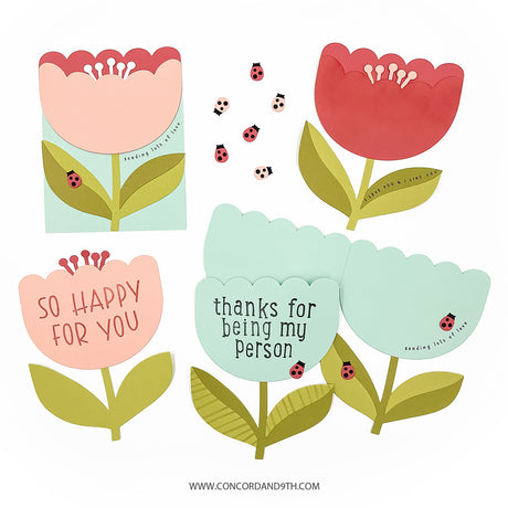 Concord & 9th Scalloped Petals Stamp Set (4 x 8) / Die Bundle