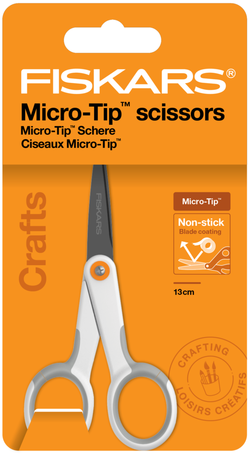 Fiskars Scissors Crafts Micro-Tip 13cm Non-stick (1070025)