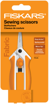 Fiskars Scissors Fabric Sewing Easy Action Micro-Tip 15cm (1070029)