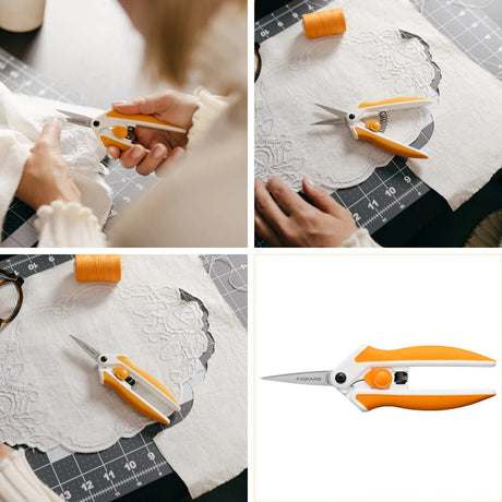 Fiskars Scissors Fabric Sewing Easy Action Micro-Tip 15cm (1070029)