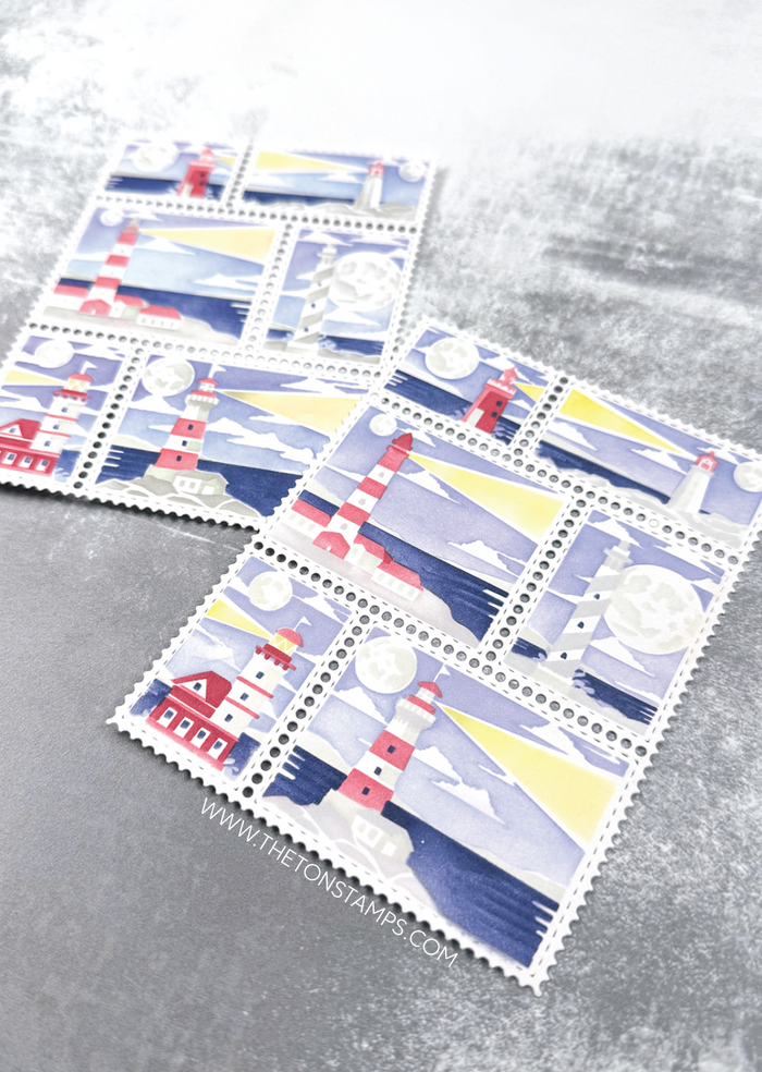 The Ton Stamps Postage: Lighthouse Night