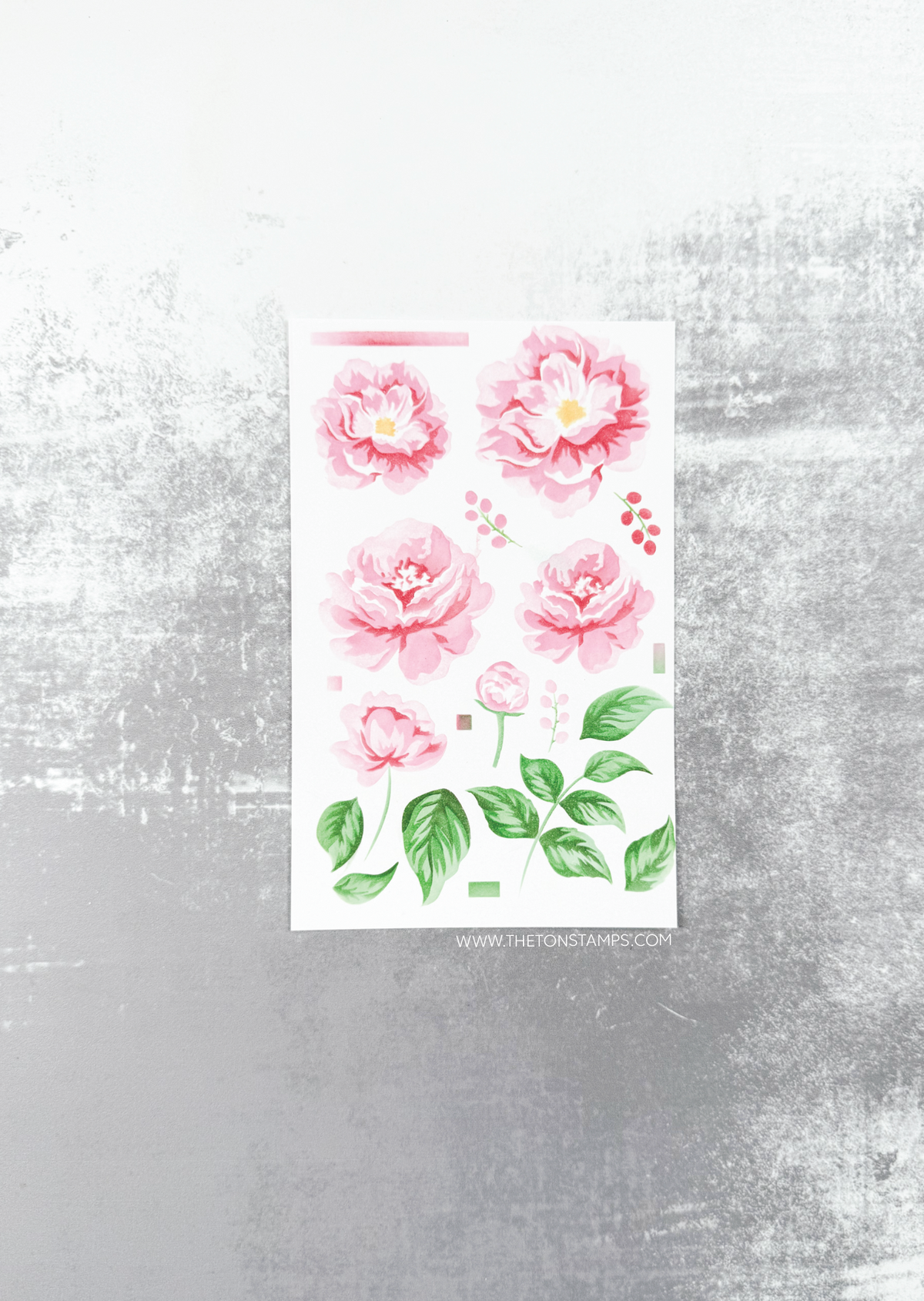 The Ton Stamps Peony Memories Layering Stencils