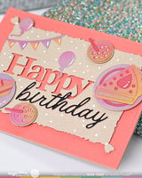 Waffle Flower Script Birthday Die