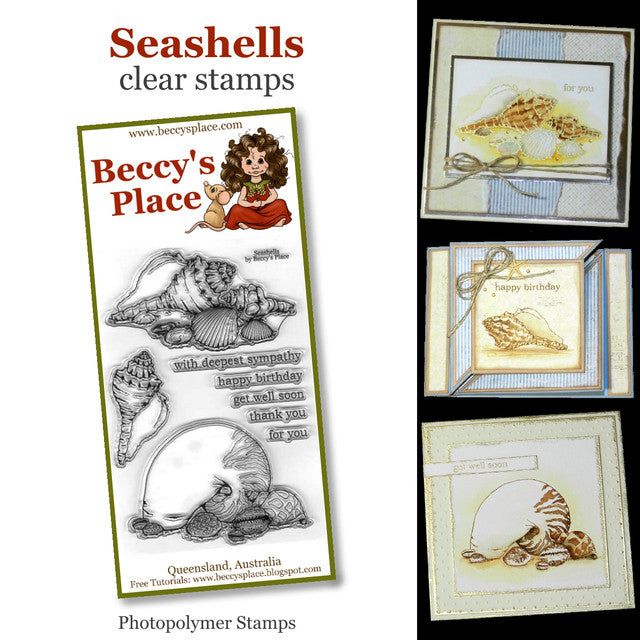 Beccy's place Seashells clear stamps