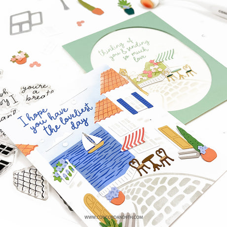 Concord & 9th Seaside Stencil Pack (4 qty; 4.75 x 6)