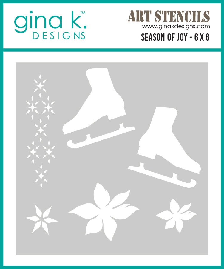 Gina K Design STENCIL- Season of Joy
