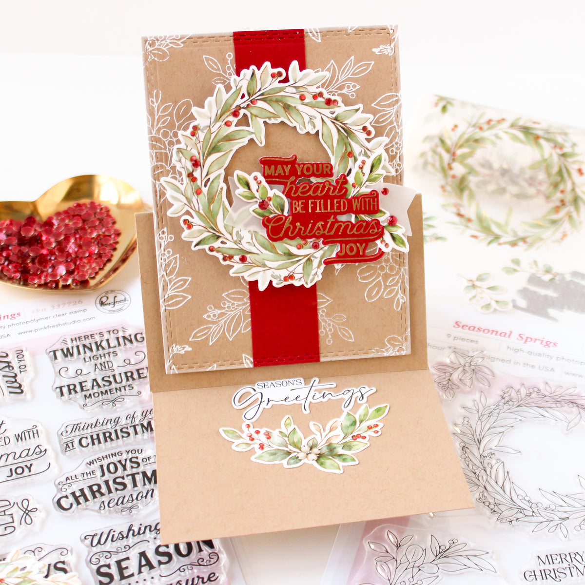 Pinkfresh Studio Treasured Greetings press plate