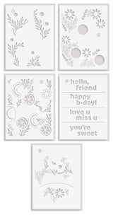 Altenew Tea Potpourri Stencil Set (5 in 1)