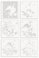 Altenew Stencil Art: Swan Serenade Layering Stencil Set (6 in 1)