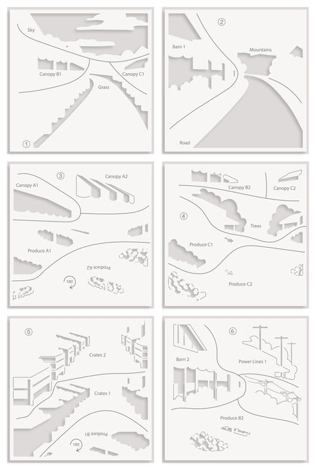 Altenew Rural Farmstand Layering Stencil Set (6 in 1) - ALT11389
