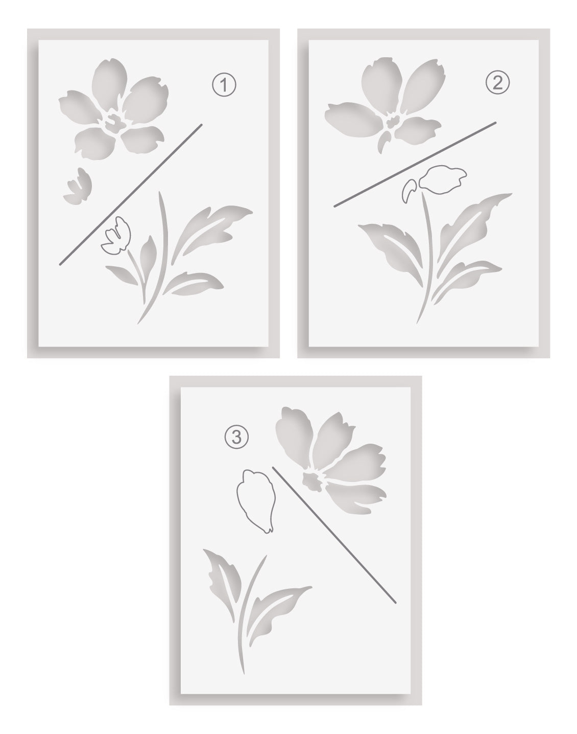 Altenew Painted Petals Stencil Set (3 in 1) - ALT11553