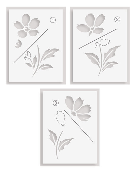 Altenew Painted Petals Stencil Set (3 in 1) - ALT11553