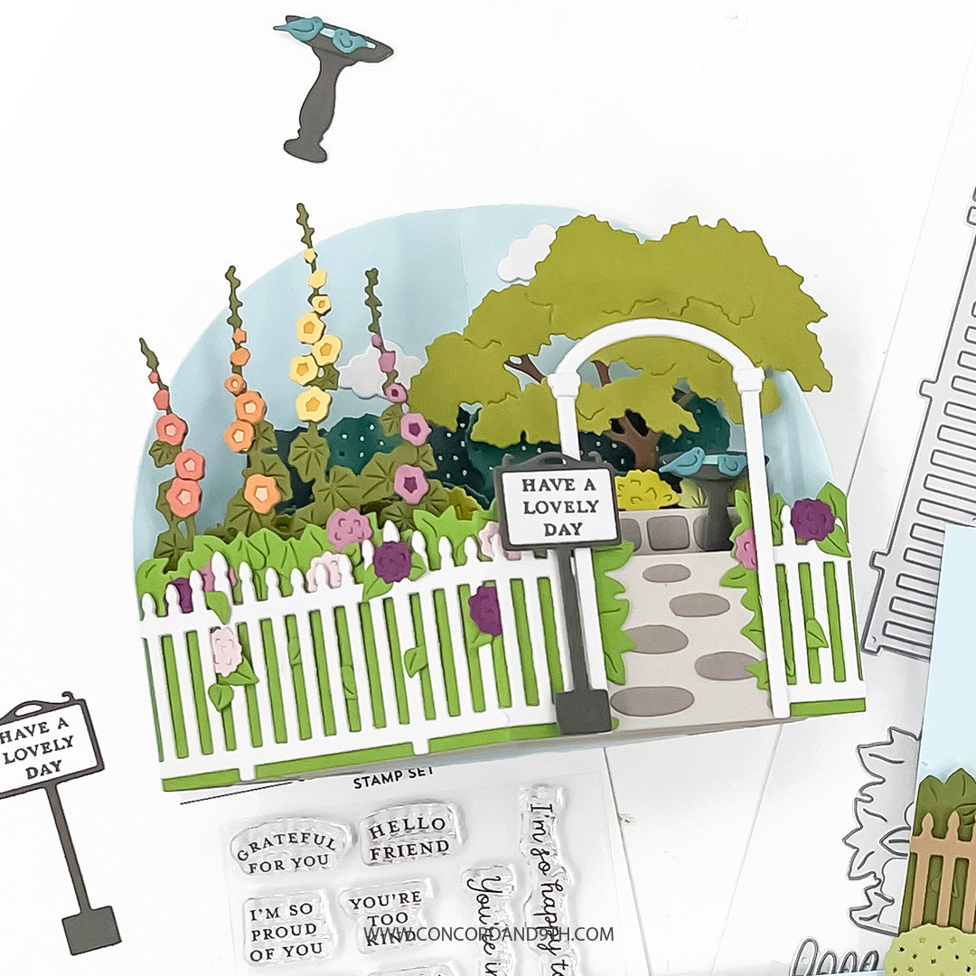 Concord & 9th Secret Garden Stacks Stamp & Die Bundle