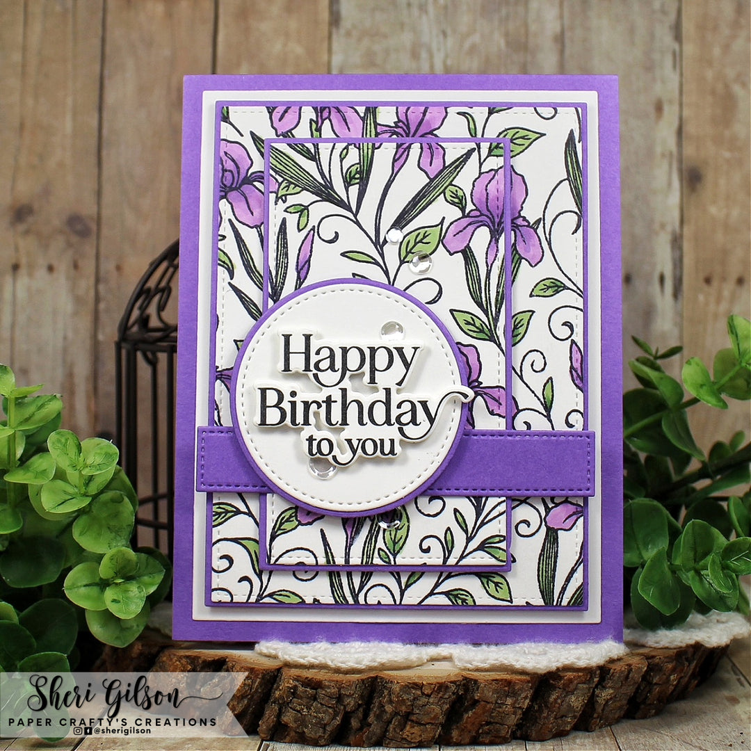 Gina K Designs STAMPS- Iris Gaze Background Stamp