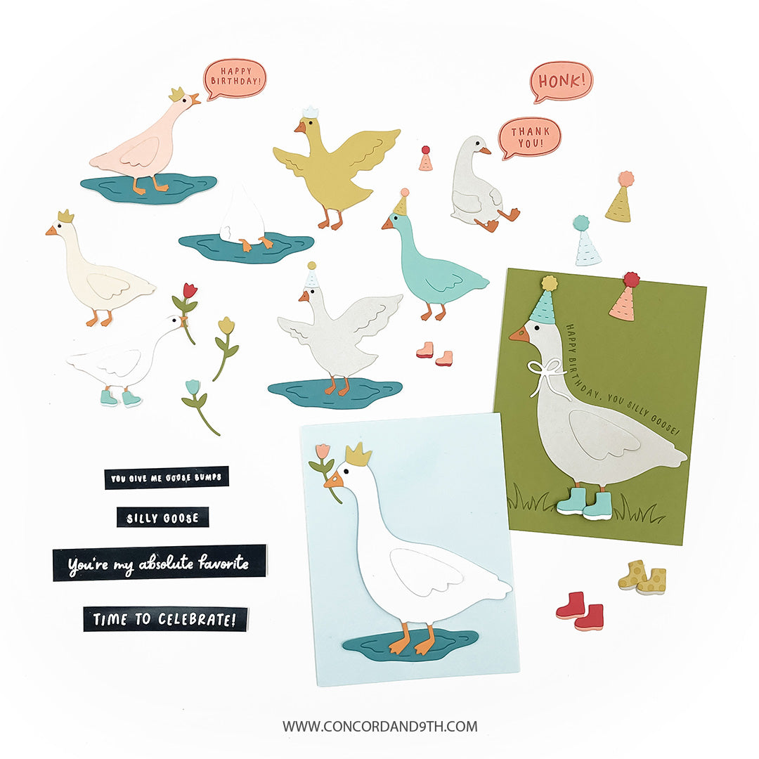Concord & 9th Silly Goose Stamp Set (4 x 6) / Die Bundle