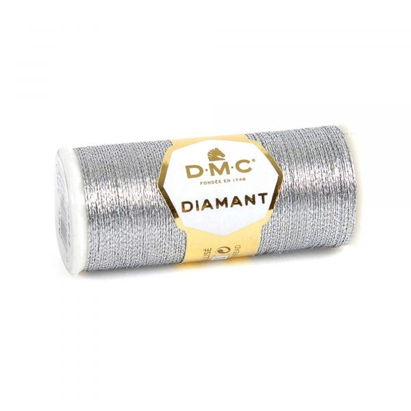 DMC DIAMANT EMBROIDERY THREAD 35M SPOOL - D415 SILVER