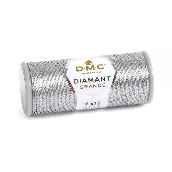 DMC DIAMANT EMBROIDERY THREAD 20M SPOOL - G415 SILVER