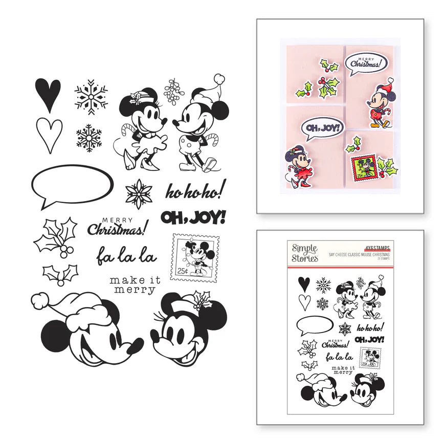 Simple Stories Say Cheese Classic Mouse Christmas Stamp Set from the Say Cheese Classic Mouse Christmas Collection