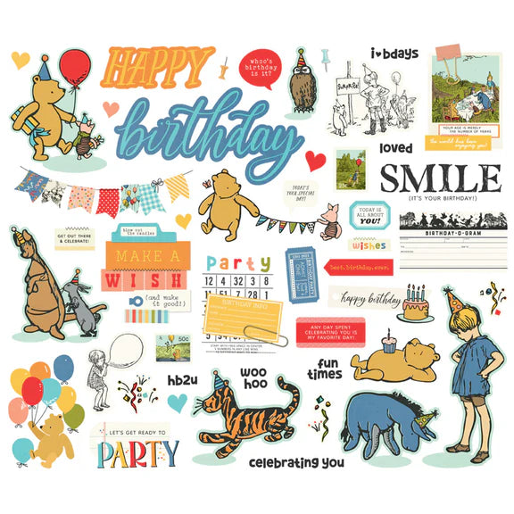 Simple Stories Say Cheese Classic Pooh Birthday - Bits & Pieces